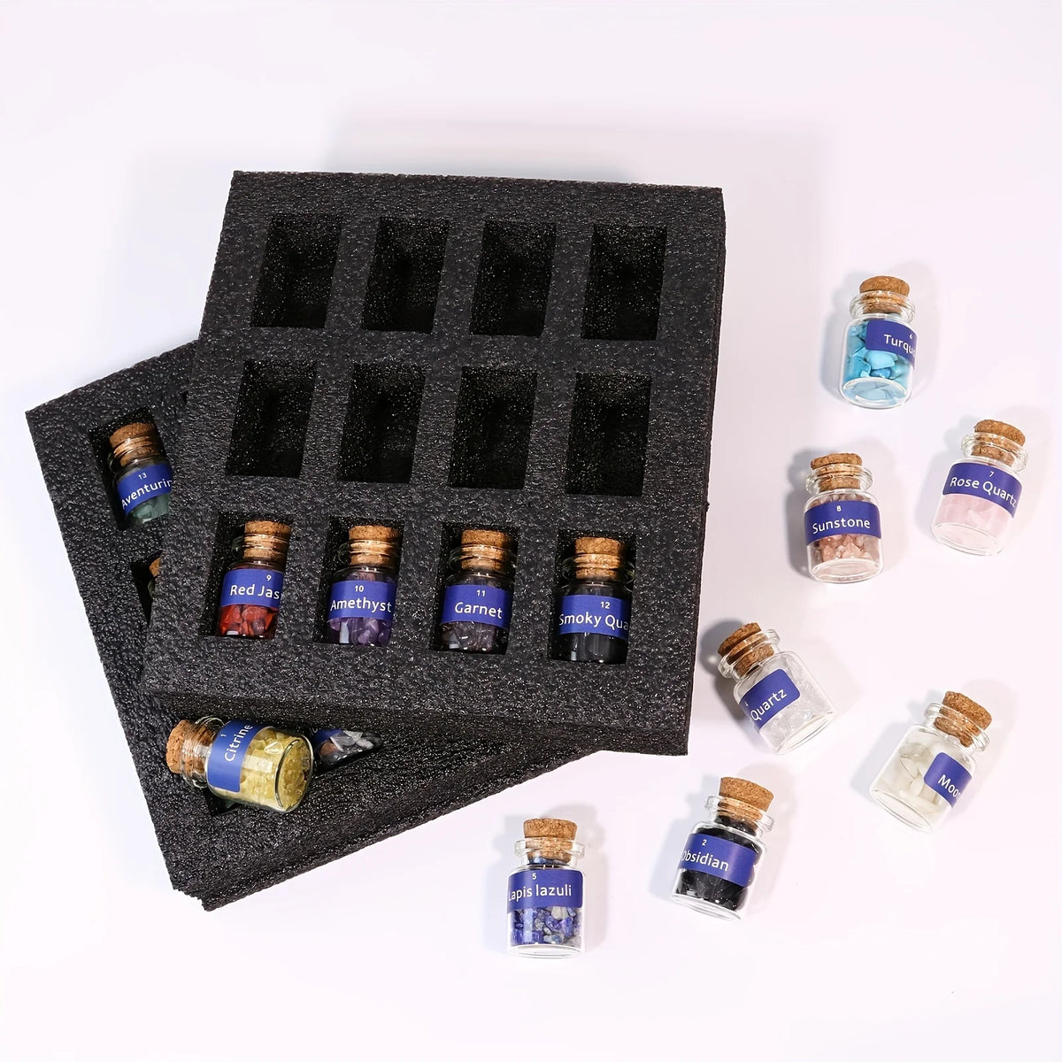 Gemstone Spell Jars — Healing Crystal Vials