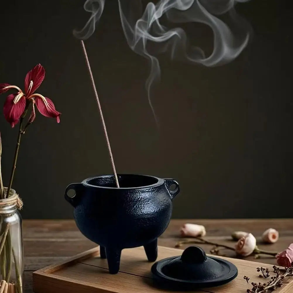 Mini Cast Iron Cauldron — Altar Incense Burner