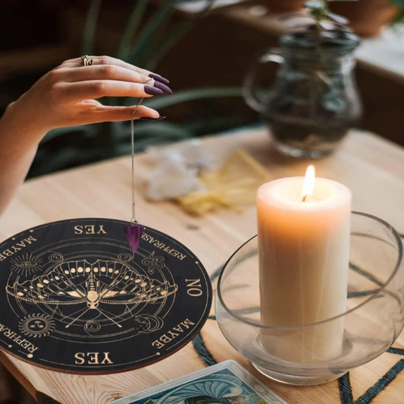 Amethyst Pendulum & Divination Board — Choose Your Tool