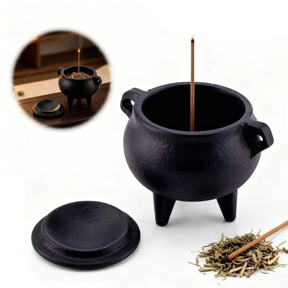 Mini Cast Iron Cauldron — Altar Incense Burner