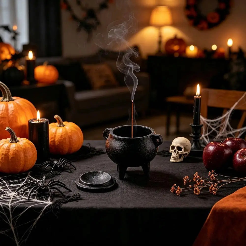 Mini Cast Iron Cauldron — Altar Incense Burner