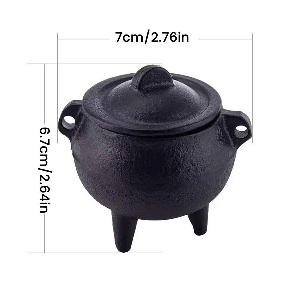 Mini Cast Iron Cauldron — Altar Incense Burner