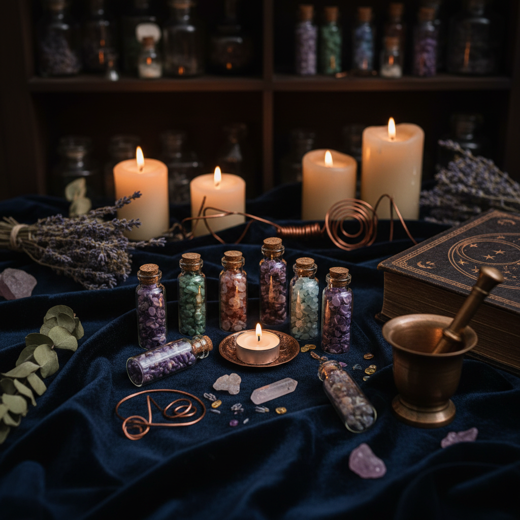 Gemstone Spell Jars