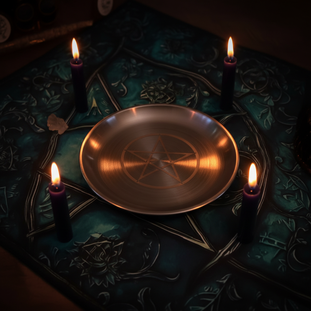 Moody navy candlelit Ritual Altar Plate hero image